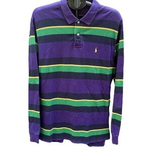 Vintage 90' Polo By Ralph Lauren Long Sleeve Cotton Polo , Men's Size XL